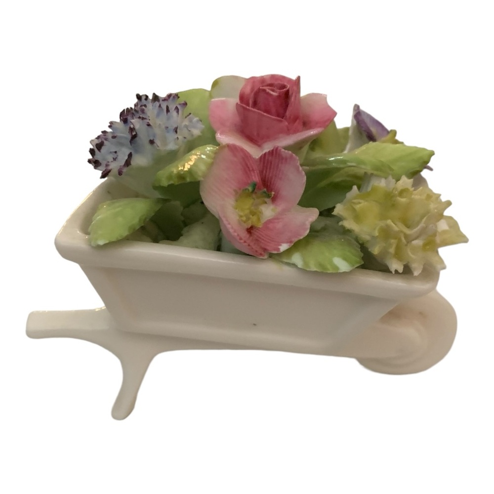 Royal Adderly Bone China Flower Cart Figurine
